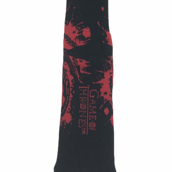 HBO Game of Thrones Crew Socks Black, Red, 2 Pairs - Picture 4 of 9